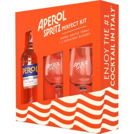 Aperol Aperitivo with 2 Signature Glasses Gift Set (if the shipping method is UPS or FedEx, it will be sent without box and glasses)