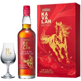 Kavalan Triple Cask Whisky (if the shipping method is UPS or FedEx, it will be sent without box and glass)