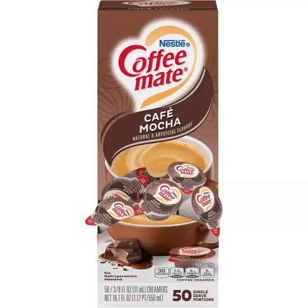 Coffee Mate Cafe Mocha Liquid Creamer Portions 4x50x0.375fl oz
